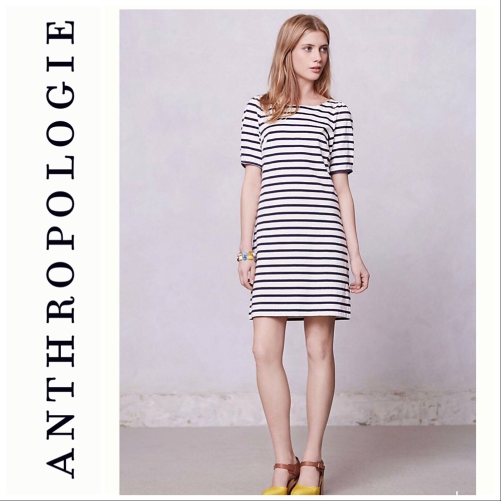 Anthropologie Postmark Striped Shift Dress